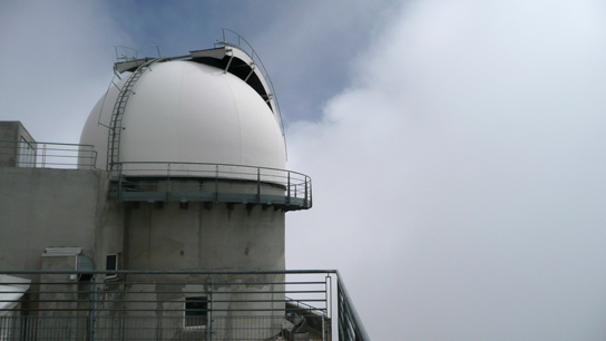Observatory built on the mountain top