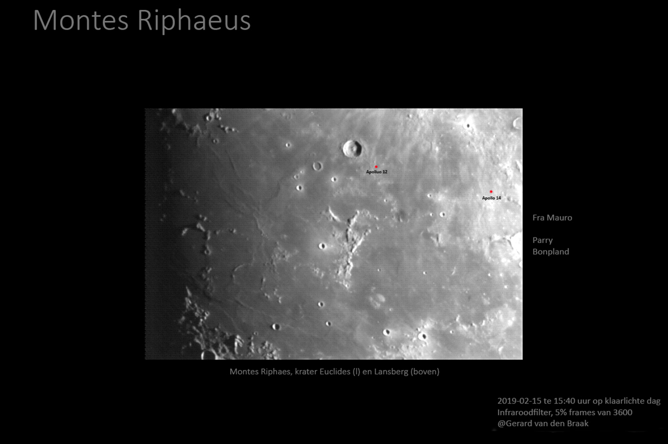 Apollo 12 and Apollo 14 landing sites on the Moon