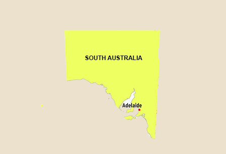 Map of the state of South Australia